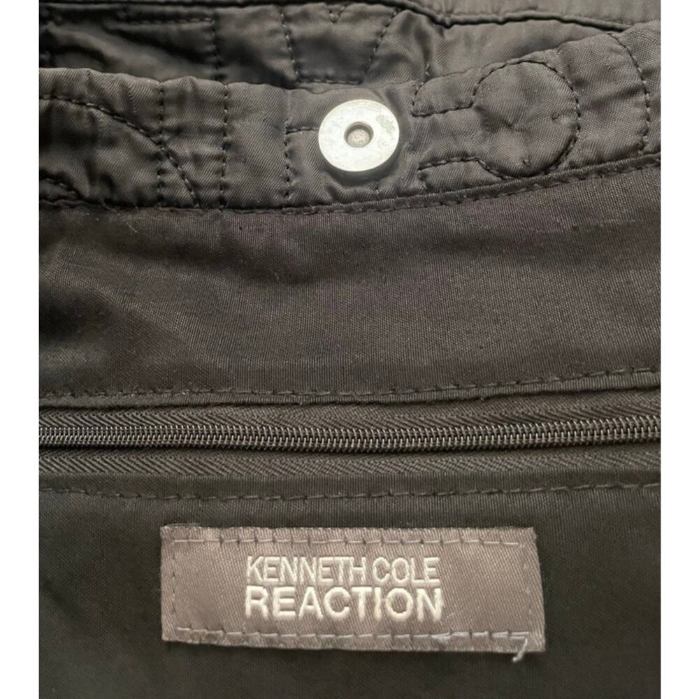 Kenneth Cole Reaction Womens Black Quilted Shoulder Bag Tote - Picture 8 of 13